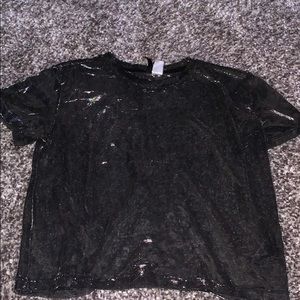 H&M mesh black tee